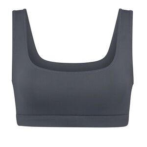 Skims Medium SWIM TANK BIKINI TOP Gunmetal Grey NWT